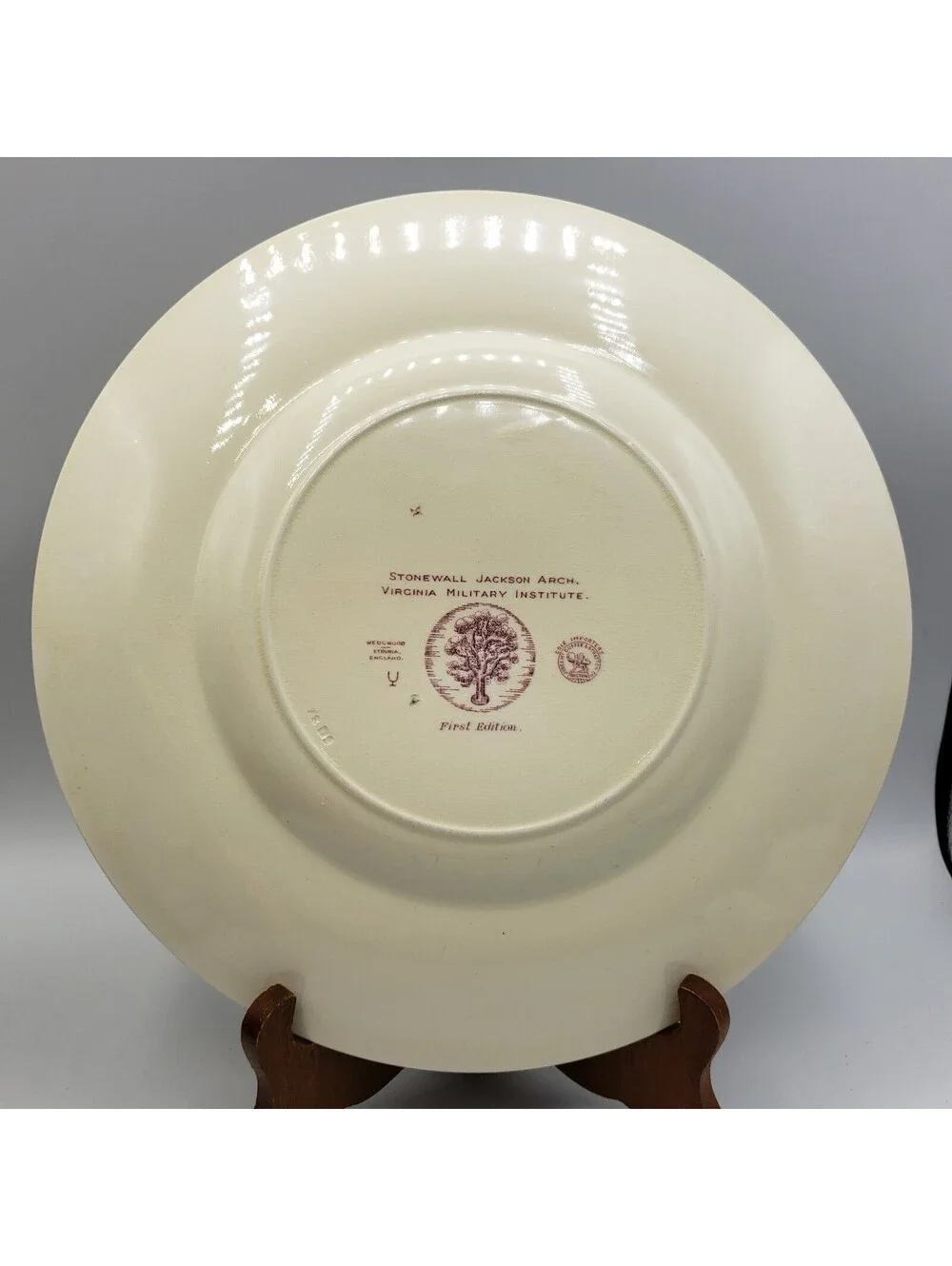 Vintage Wedgwood Virginia Military Inst. Plate Stonewall Jackson Arch. 1st. Ed